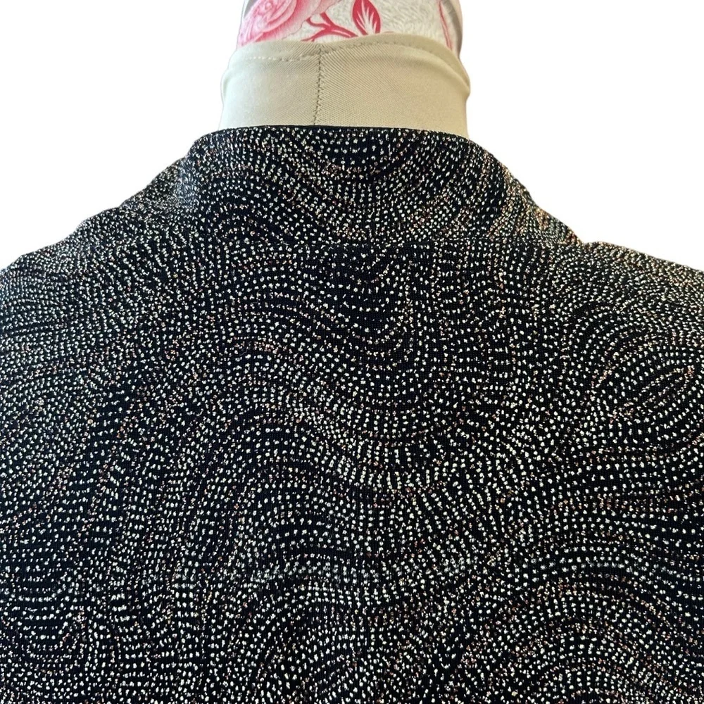 MSK Black and White Patterned Blouse
